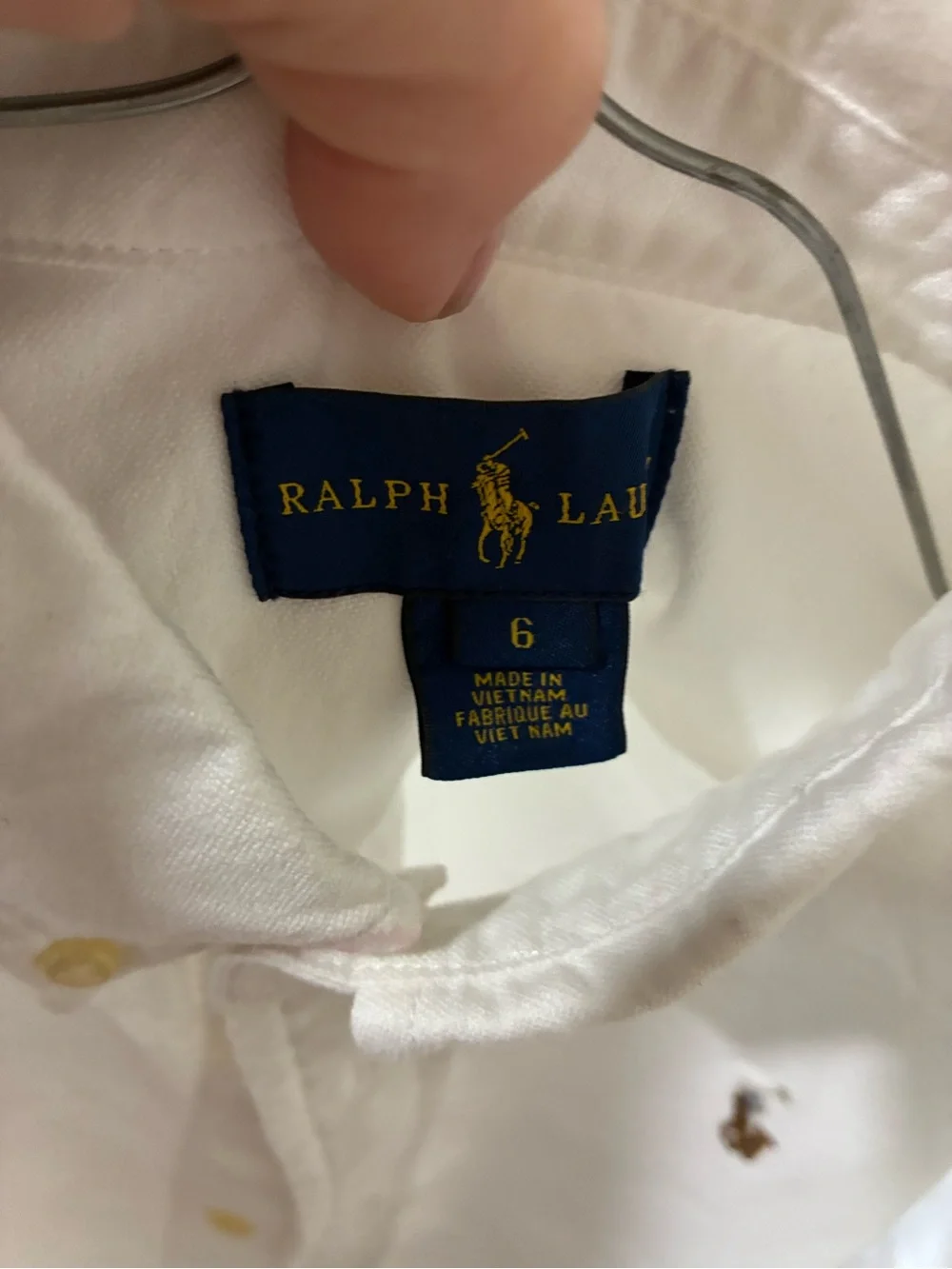 Ralph Lauren White Button-Down Oxford Shirt - Classic Fit